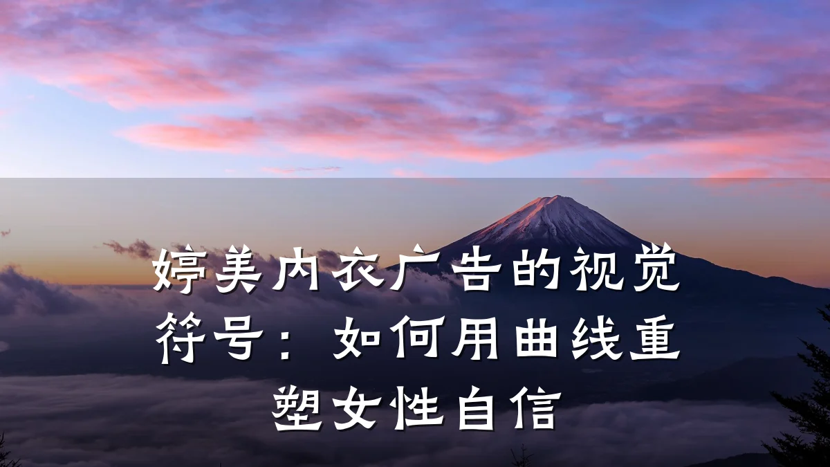 婷美内衣广告的视觉符号：如何用曲线重塑女性自信