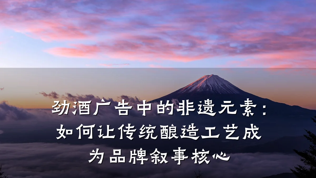 劲酒广告中的非遗元素：如何让传统酿造工艺成为品牌叙事核心