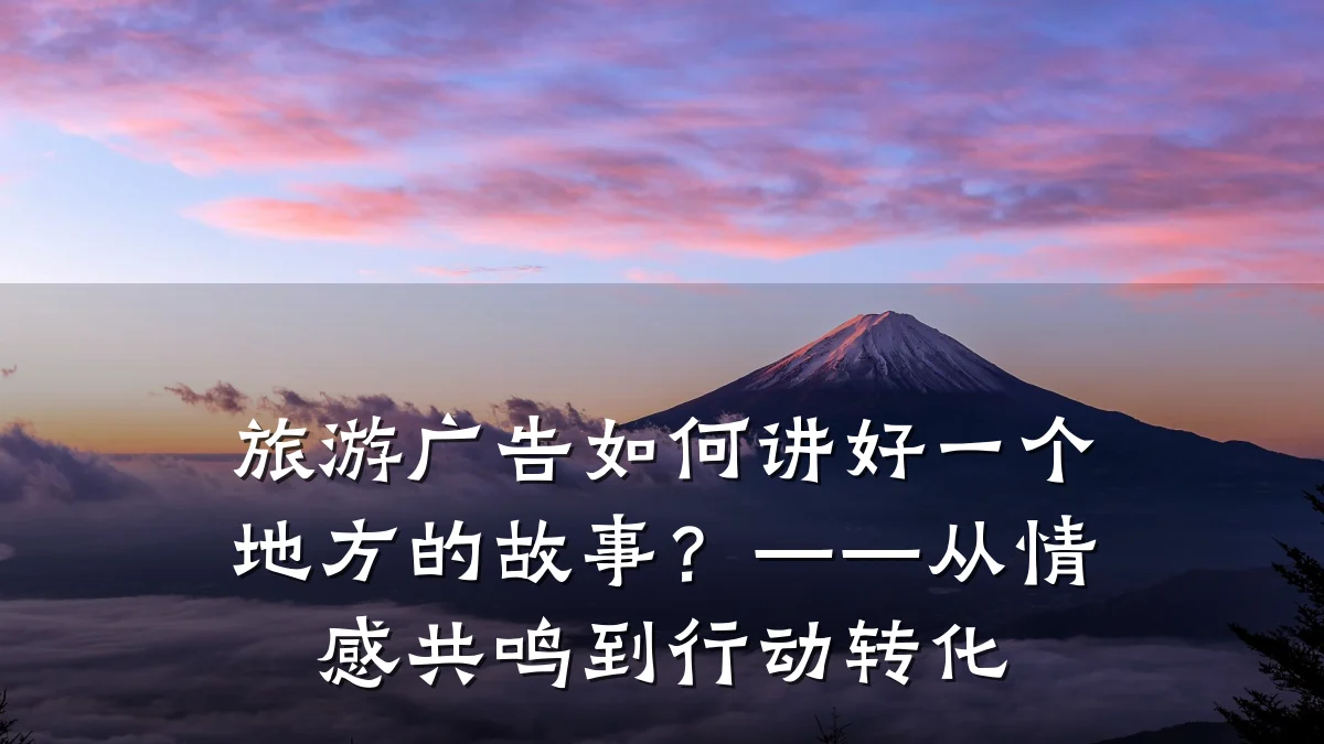 旅游广告如何讲好一个地方的故事？——从情感共鸣到行动转化