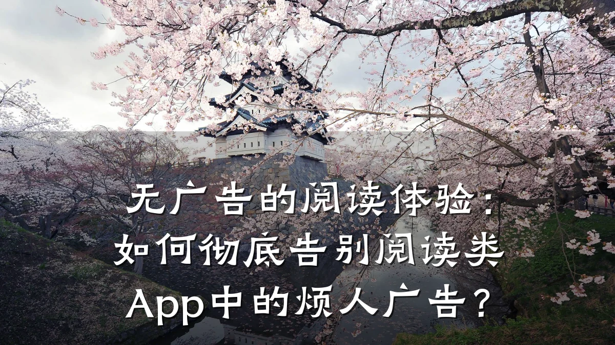 无广告的阅读体验：如何彻底告别阅读类App中的烦人广告？