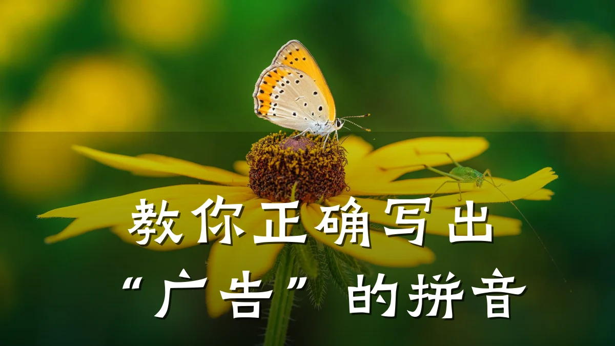 教你正确写出“广告”的拼音