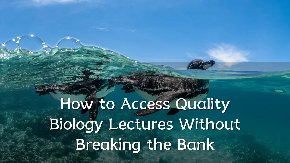How to Access Quality Biology Lectures Without Breaking the Bank