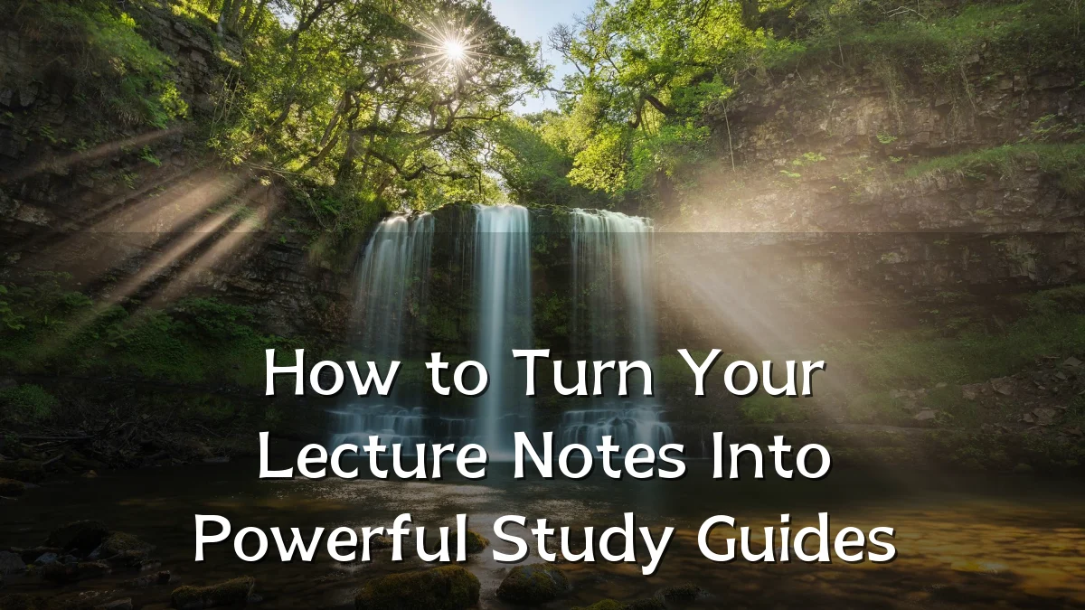 How to Turn Your Lecture Notes Into Powerful Study Guides