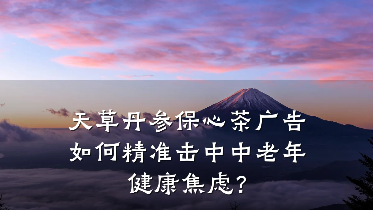 天草丹参保心茶广告如何精准击中中老年健康焦虑？
