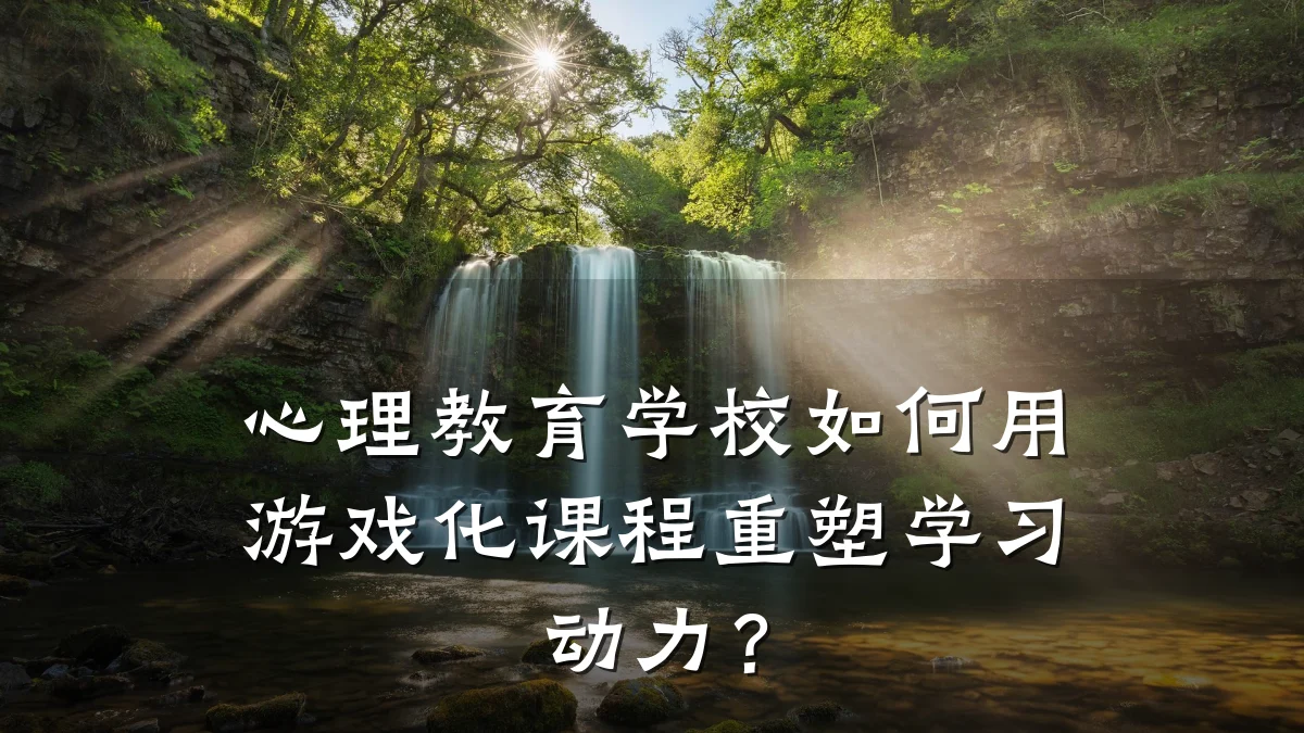 心理教育学校如何用游戏化课程重塑学习动力?
