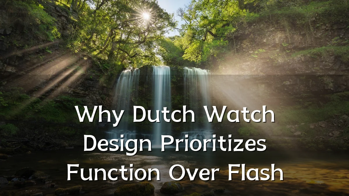 Why Dutch Watch Design Prioritizes Function Over Flash